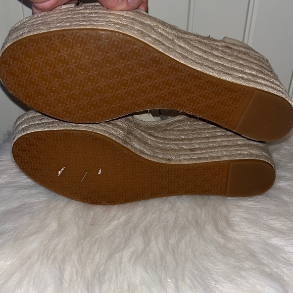 NWT Ivory espadrille wedge heel ankle strap platform summer beachy sandal 10 - Picture 9 of 10